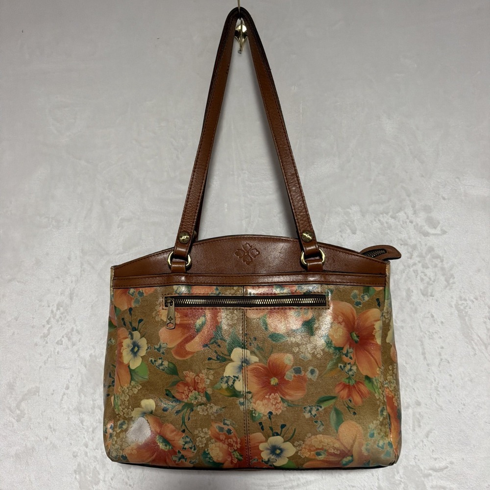 PATRICIA NASH Multicolor Floral Genuine Italian Leather Tote Classic Designer